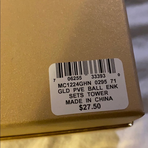Gold bar necklace and matching earrings - Picture 6 of 7
